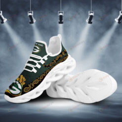 Green Bay Packers Logo Pattern Custom Name 3D Max Soul Sneaker Shoes In Green