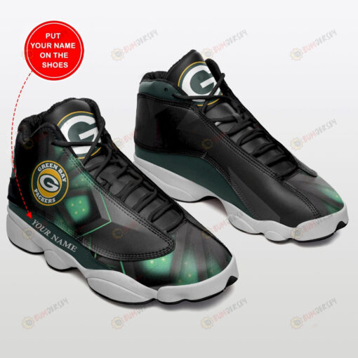 Green Bay Packers Logo Pattern Custom Name Air Jordan 13 Shoes Sneakers