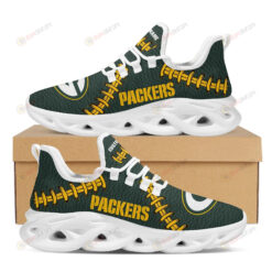 Green Bay Packers Logo Seam Pattern Custom Name 3D Max Soul Sneaker Shoes