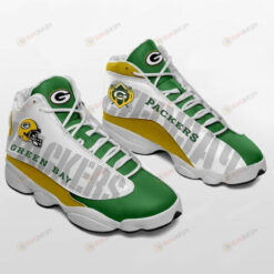 Green Bay Packers Logo Text Pattern Air Jordan 13 Shoes Sneakers