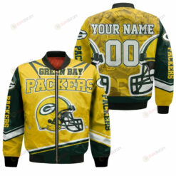 Green Bay Packers Logo & Players Customized Pattern Bomber Jacket