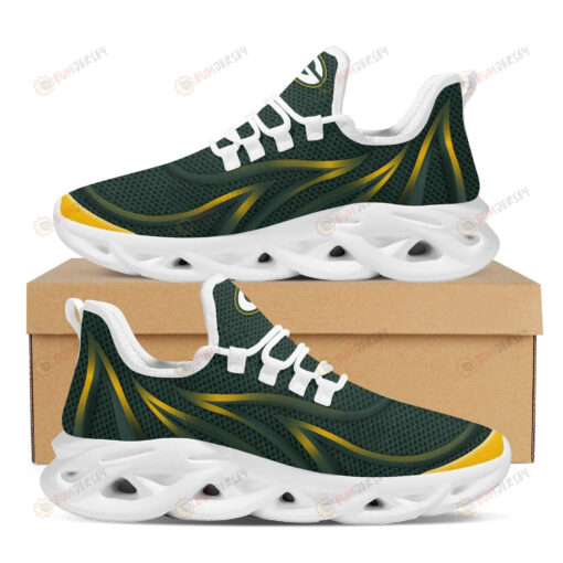 Green Bay Packers Neon Flames Design Pattern 3D Max Soul Sneaker Shoes