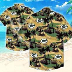 Green Bay Packers Palm Trees Hawaiian Shirt Summer Vibes