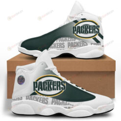 Green Bay Packers Pattern Air Jordan 13 Shoes Sneakers In Green And Gray