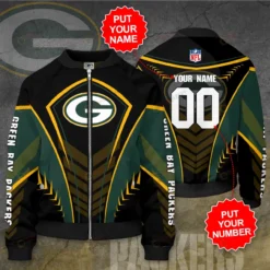 Green Bay Packers Personalized Pattern Bomber Jacket