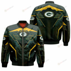 Green Bay Packers Team Logo 3D Pattern Bomber Jacket - Dark Green