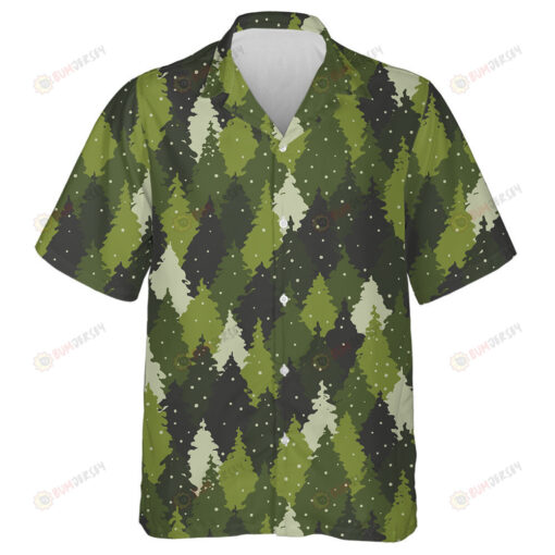 Green Forest Lanscape Camouflage Colors Pattern Hawaiian Shirt