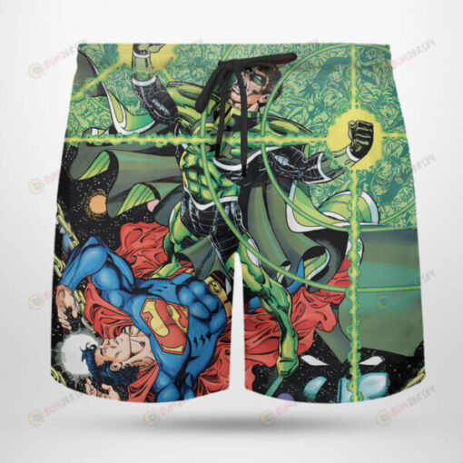 Green Lantern Zero Hour by The GREAT Hawaiian Short Summer Shorts Men Shorts - Print Shorts