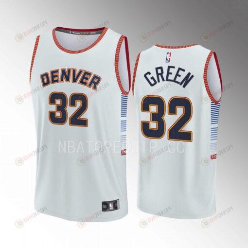 Green Nuggets 32 Gray Jersey Fast Break Fastbreak 2022-23 City Edition