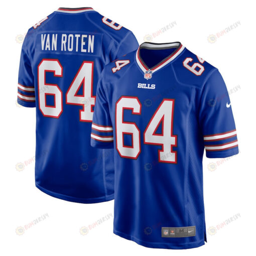 Greg Van Roten Buffalo Bills Player Game Jersey - Royal