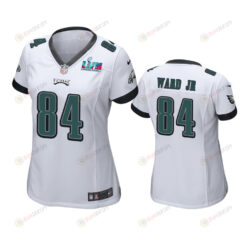 Greg Ward Jr. 84 Philadelphia Eagles Super Bowl LVII White Game Jersey - Women