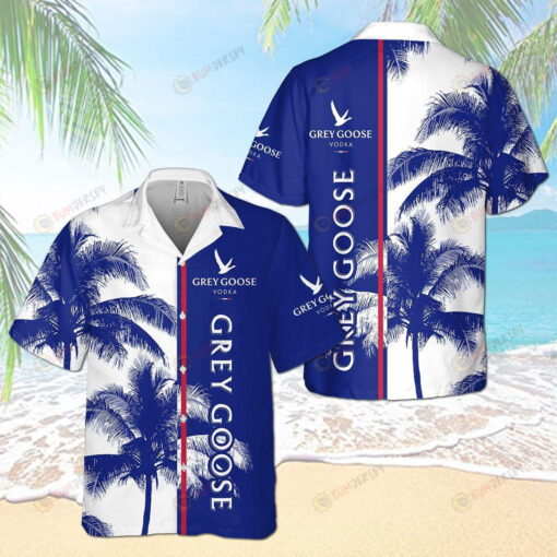 Grey Goose Palm 3D Printed Hawaiian Shirt