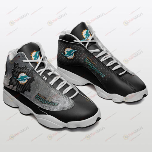 Grey Miami Dolphins Air Jordan 13 Sneakers Sport Shoes