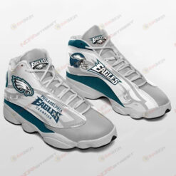 Grey White Philadelphia Eagles Air Jordan 13 Sneakers Sport Shoes