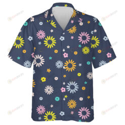 Groovy Daisy Bloom Flower Power Lettering Colorful Hippie Design Hawaiian Shirt