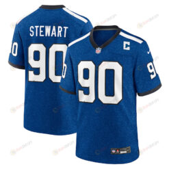 Grover Stewart 90 Indianapolis Colts Indiana Nights Alternate Game Men Jersey - Royal
