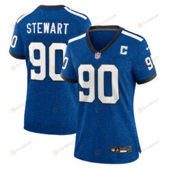 Grover Stewart 90 Indianapolis Colts Indiana Nights Alternate Game Women Jersey - Royal