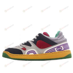 Gucci Basket Low Shoes Sneakers In Gray/Black/Purple