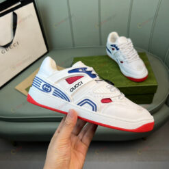 Gucci Basket Shoes Sneakers In White/Red