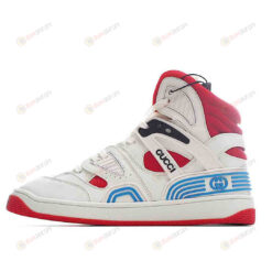 Gucci Basket Shoes Sneakers In White/Red