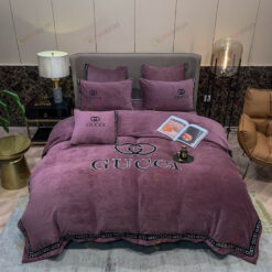 Gucci GG Heavy Velvet Bedding Set In Purple