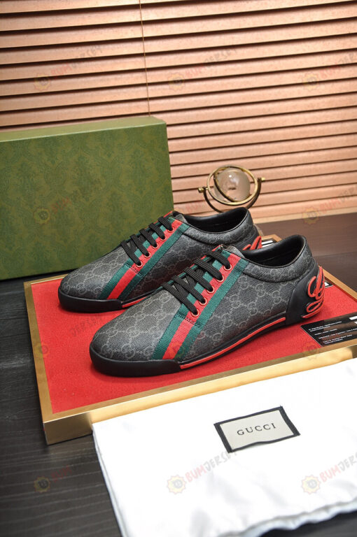 Gucci GG Monogram Low 'Black/Beige' Shoes Sneakers