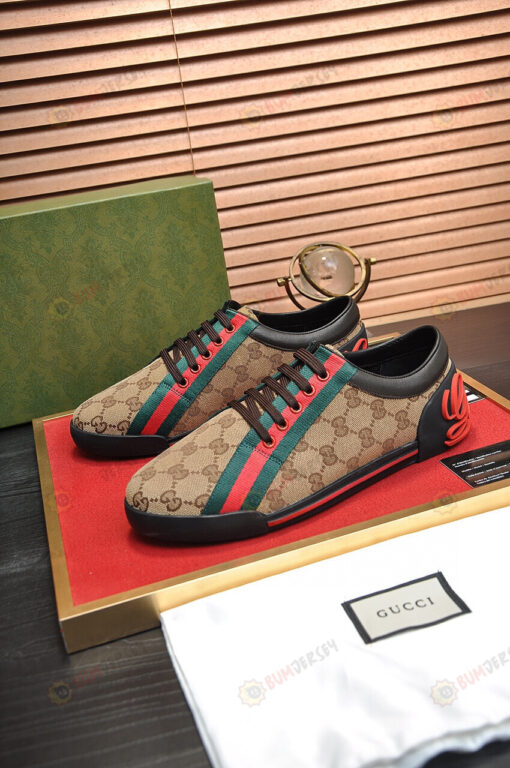 Gucci GG Monogram Low 'Brown' Shoes Sneakers