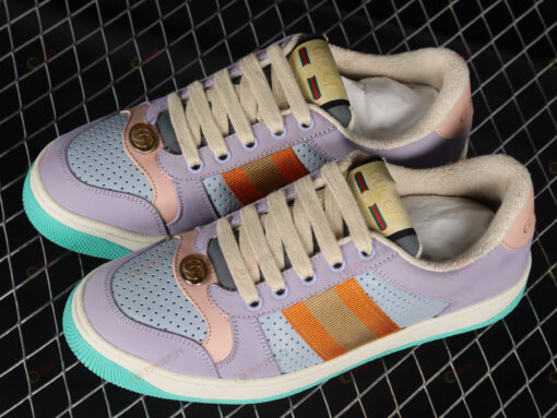 Gucci GG Screener Lilac Suede Shoes Sneakers