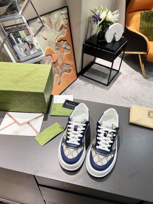 Gucci GG Shoes Sneakers - Blue/Beige Orignal GG Canvas