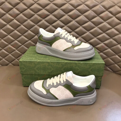 Gucci GG Shoes Sneakers In Grey And Olive