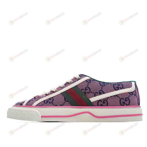 Gucci GG Tennis 1977 Purple GG Canvas Shoes Sneakers