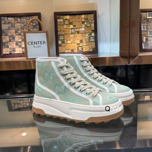 Gucci High-top Maxi GG Shoes Sneakers - Light Green