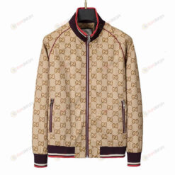 Gucci Jumbo GG Canvas Bomber Jacket In Brown