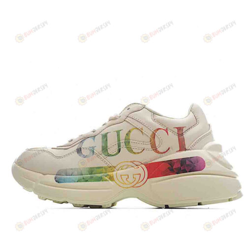 Gucci Rhyton Multicolor Logo Print Shoes Sneakers