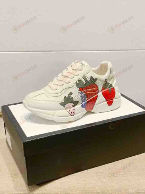 Gucci Rhyton Strawberry Print Shoes Sneakers