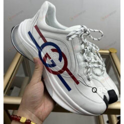 Gucci Run White Shoes Sneakers -Blue/Red Interlocking G