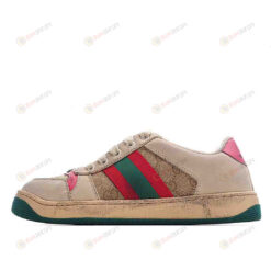 Gucci Screener Butter Leather Beige/Ebony GG Shoes Sneakers