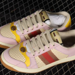 Gucci Screener Pink And Beige Shoes Sneakers