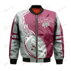 Guelph Storm Bomber Jacket 3D Printed Flame Ball Pattern