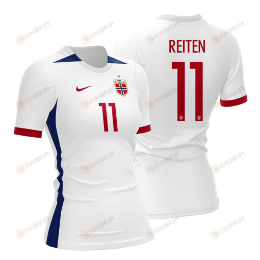 Guro Reiten 11 Norway 2023 Women Away Jersey - White - All Over Printed Jersey