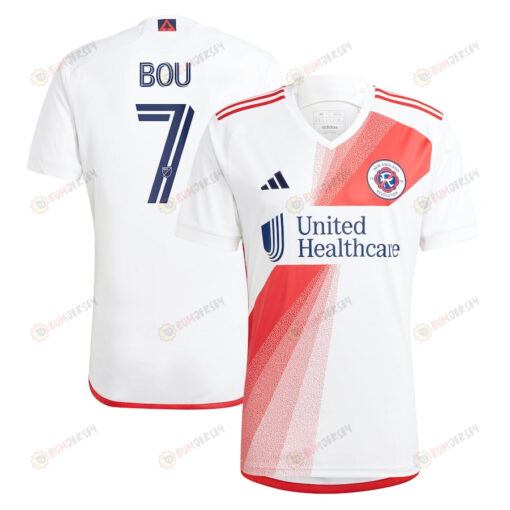 Gustavo Bou 7 New England Revolution 2023 Defiance Men Jersey - White