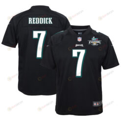 Haason Reddick 7 Philadelphia Eagles Super Bowl LVII Champions 2 Stars Youth Jersey - Black