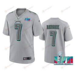 Haason Reddick 7 Philadelphia Eagles Super Bowl LVII Patch Atmosphere Fashion Game Jersey - Gray