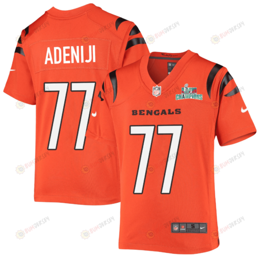 Hakeem Adeniji 77 Cincinnati Bengals Super Bowl LVII Champions Youth Alternate Game Jersey - Black