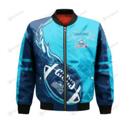 Halifax Hurricanes Bomber Jacket 3D Printed Flame Ball Pattern