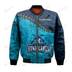 Halifax Hurricanes Bomber Jacket 3D Printed Grunge Polynesian Tattoo