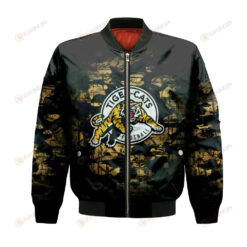 Hamilton Tiger-Cats Bomber Jacket 3D Printed Camouflage Vintage