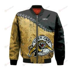 Hamilton Tiger-Cats Bomber Jacket 3D Printed Grunge Polynesian Tattoo