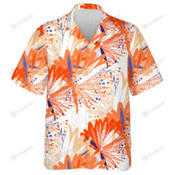 Hand Drawn Abstract Tropical Banana Leaves Hippie Pattern Hawaiian Shirt