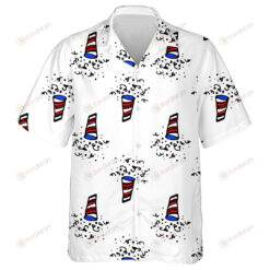 Hand Drawn Firecrackers In The Colors Of American Flag Hawaiian Shirt